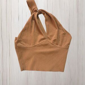 Zara One Shoulder Brown Top